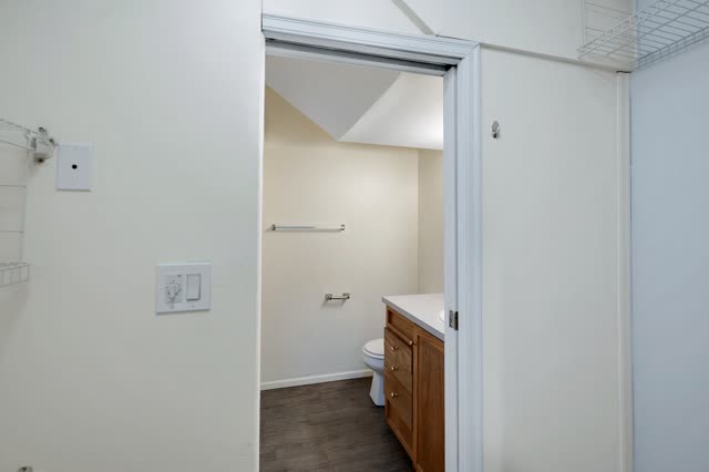 Closet and bathroom entry